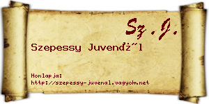 Szepessy Juvenál névjegykártya